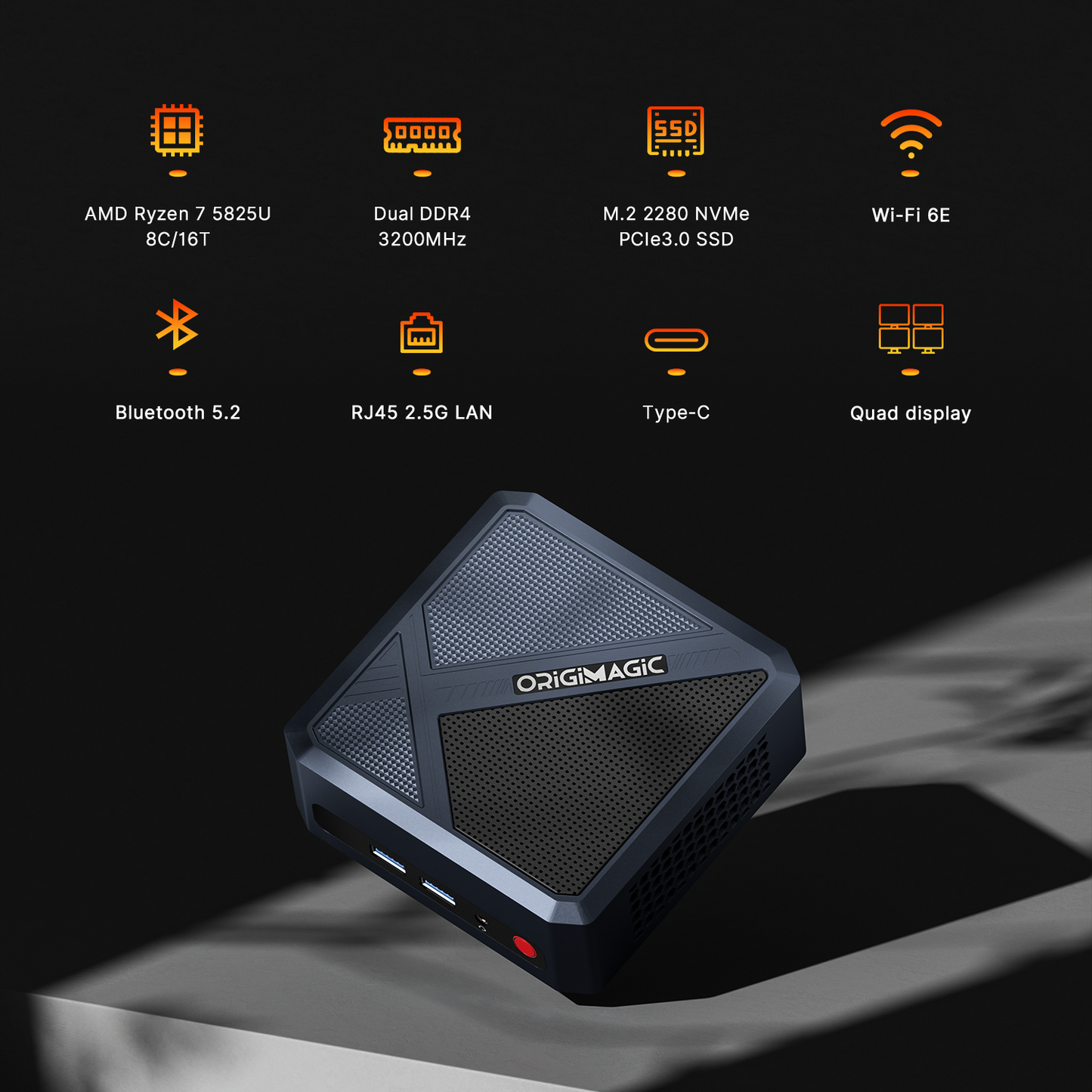 ORIGIMAGIC Mini PC N1 - Ryzen 7 5825U, 16GB DDR4 512GB SSD