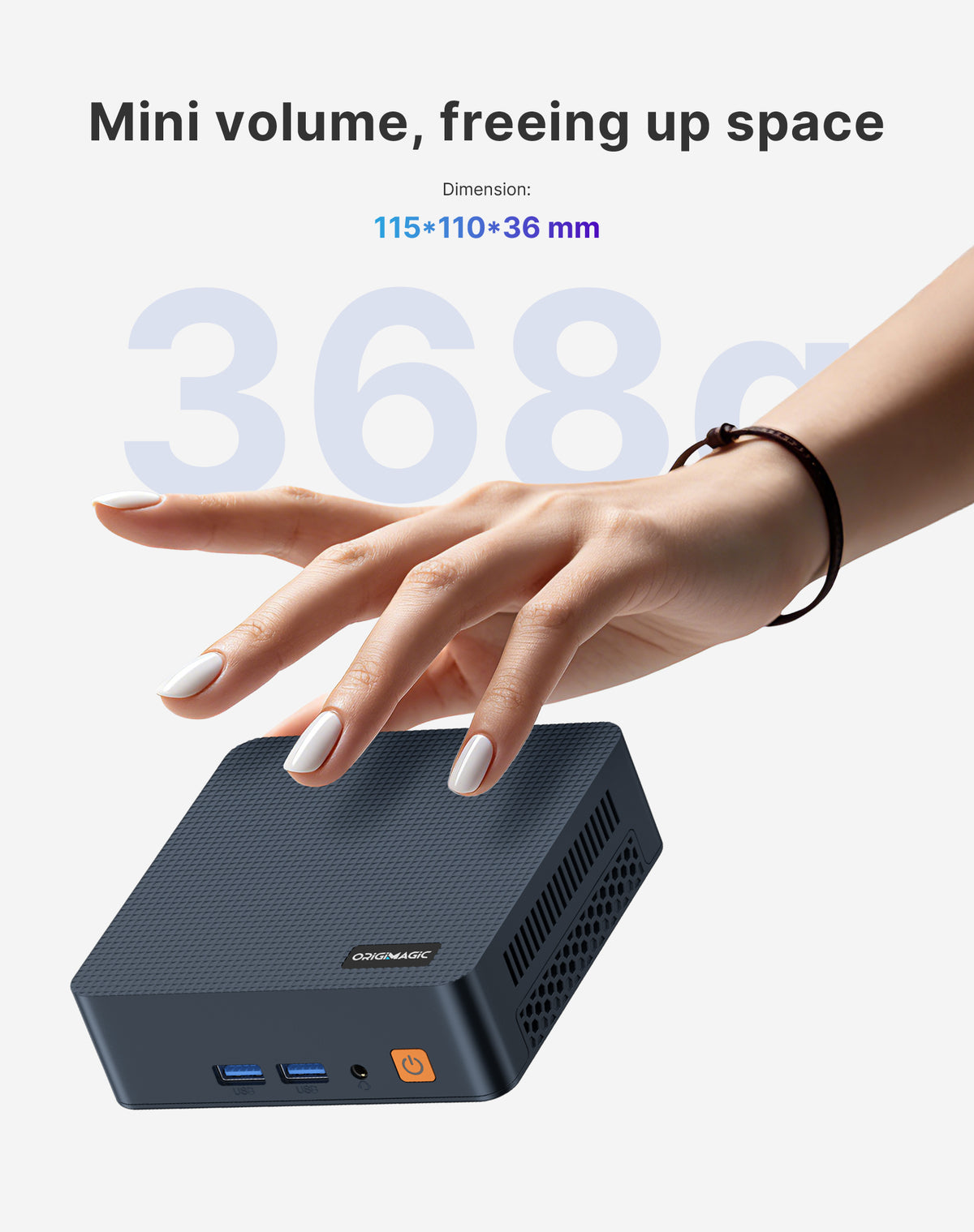 C7 Mini PC, Intel Core 3 100U, 16GB DDR4 RAM 512GB NVMe SSD | Hybrid Architecture, 6C/ 8T up,Dual Thunderbolt 4, Dual HDMI 4K, Wi-Fi 6, 2.5Gb Ethernet, Windows 11 Pro Desktop Computer