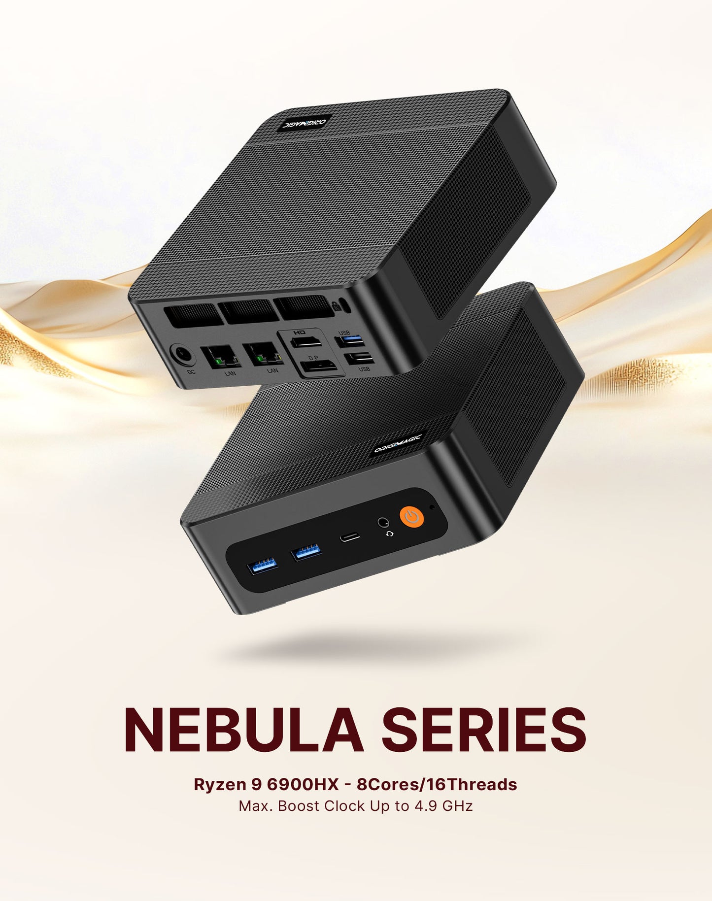 N4 Gaming Mini PC AMD Ryzen 9 6900HX(8C/16T,Up to 4.9Ghz) Windows 11 Pro 32GB DDR5 1TB M.2 NVME SSD Mini Desktop Computer/Dual Gigabit LAN/WiFi 6E/BT5.3/4K Triple Display(HDMI 2.0/DP/USB-C)