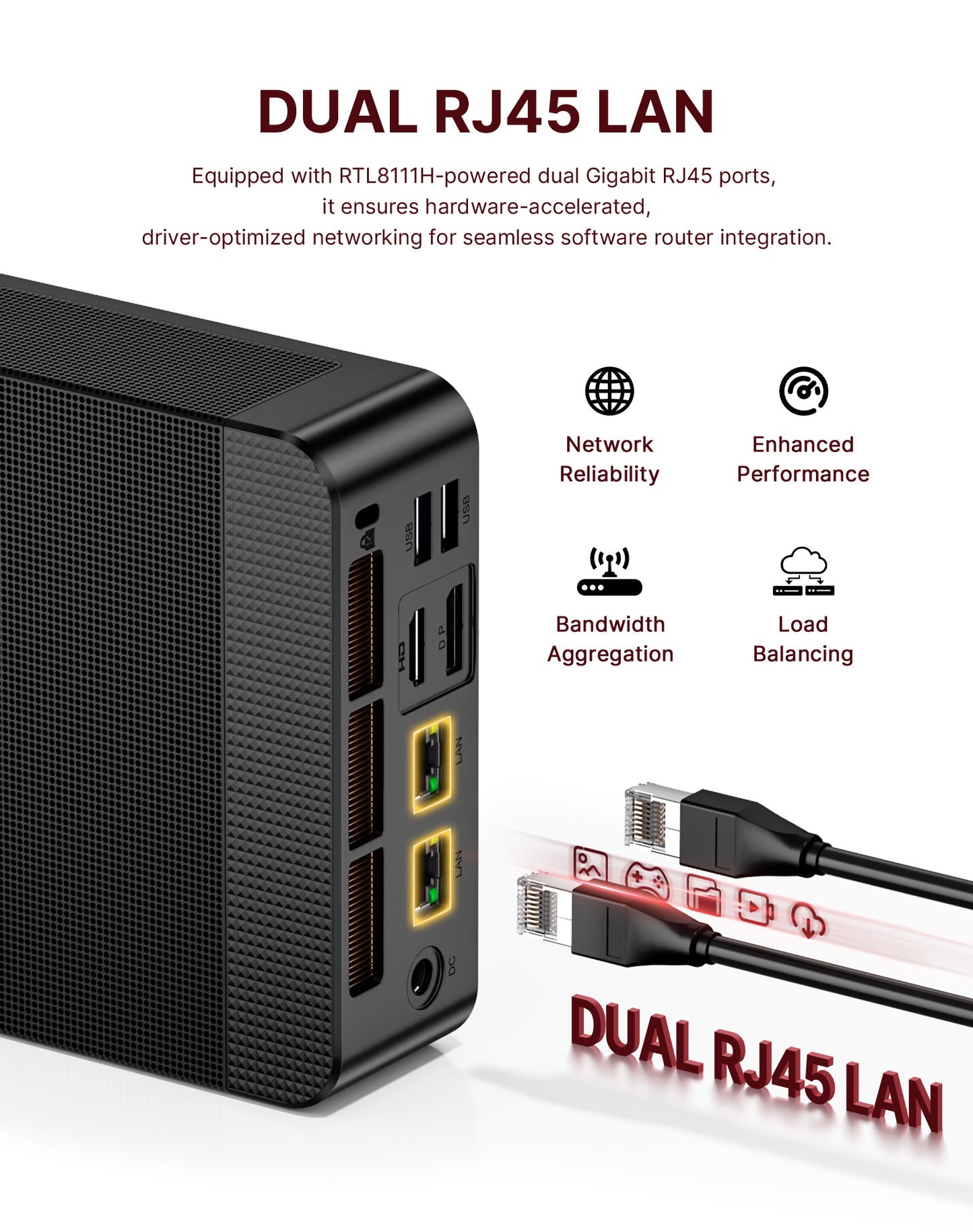 N4 Gaming Mini PC AMD Ryzen 9 6900HX(8C/16T,Up to 4.9Ghz) Windows 11 Pro 32GB DDR5 1TB M.2 NVME SSD Mini Desktop Computer/Dual Gigabit LAN/WiFi 6E/BT5.3/4K Triple Display(HDMI 2.0/DP/USB-C)