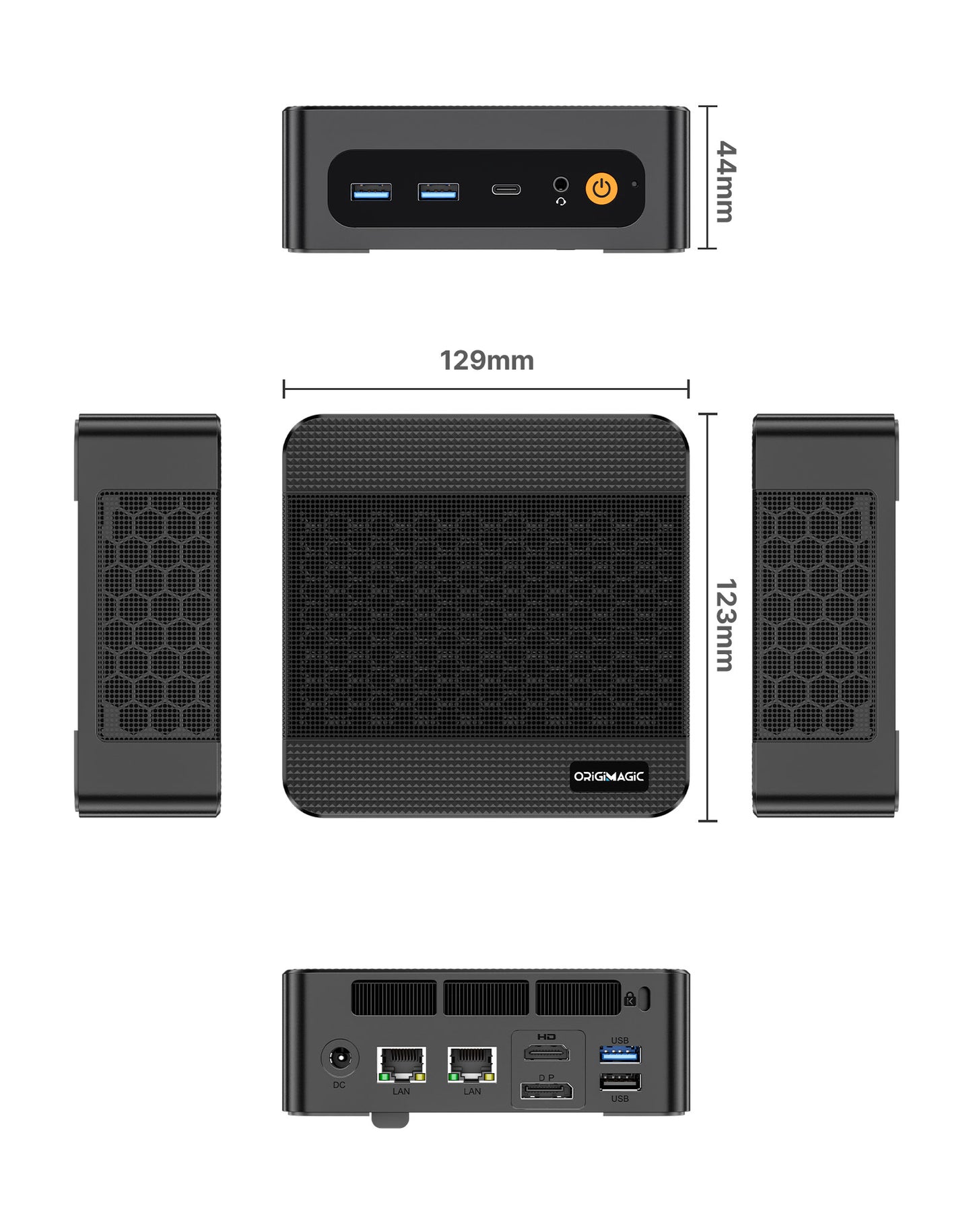 N4 Gaming Mini PC AMD Ryzen 9 6900HX(8C/16T,Up to 4.9Ghz) Windows 11 Pro 32GB DDR5 1TB M.2 NVME SSD Mini Desktop Computer/Dual Gigabit LAN/WiFi 6E/BT5.3/4K Triple Display(HDMI 2.0/DP/USB-C)