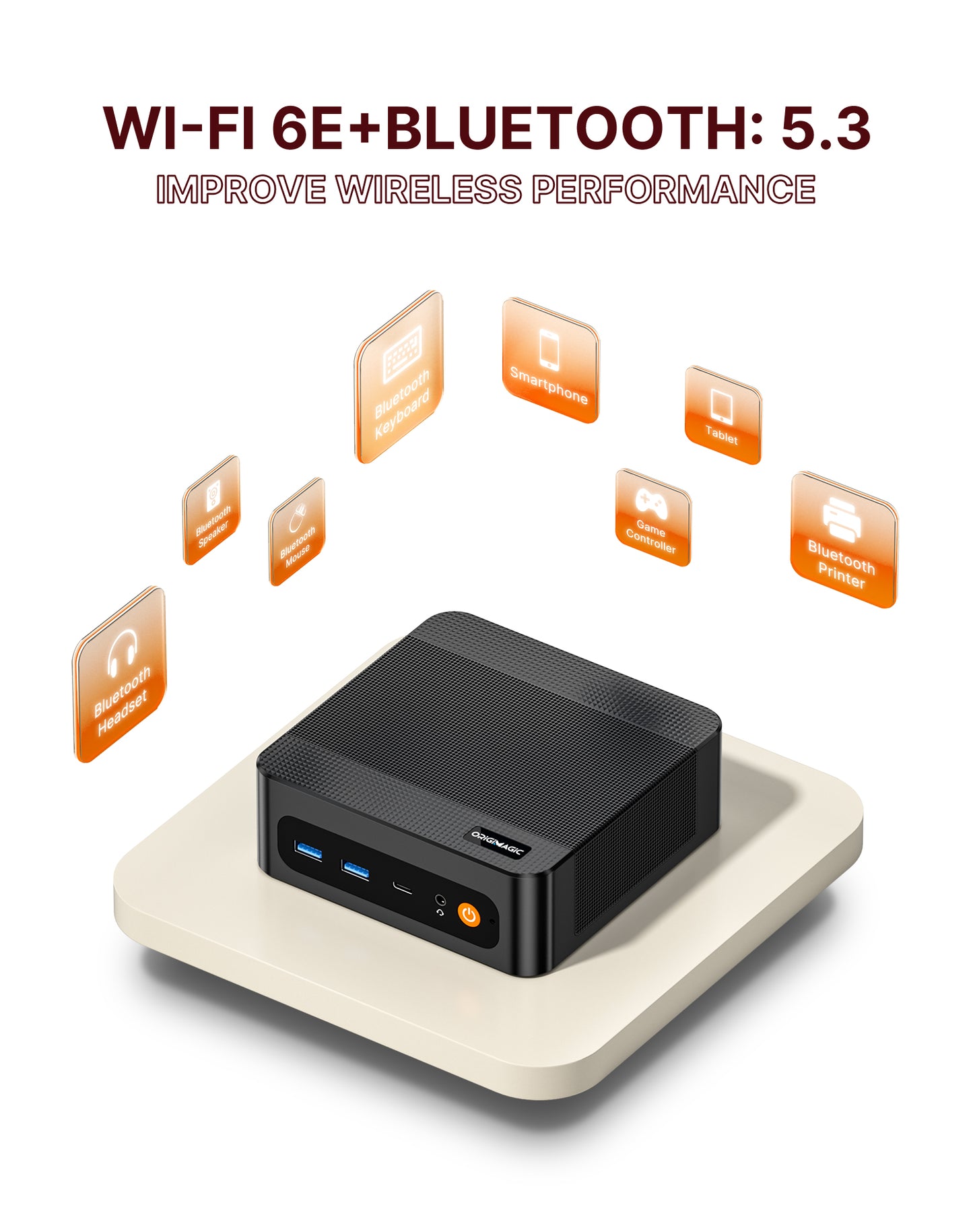 N4 Gaming Mini PC AMD Ryzen 9 6900HX(8C/16T,Up to 4.9Ghz) Windows 11 Pro 32GB DDR5 1TB M.2 NVME SSD Mini Desktop Computer/Dual Gigabit LAN/WiFi 6E/BT5.3/4K Triple Display(HDMI 2.0/DP/USB-C)