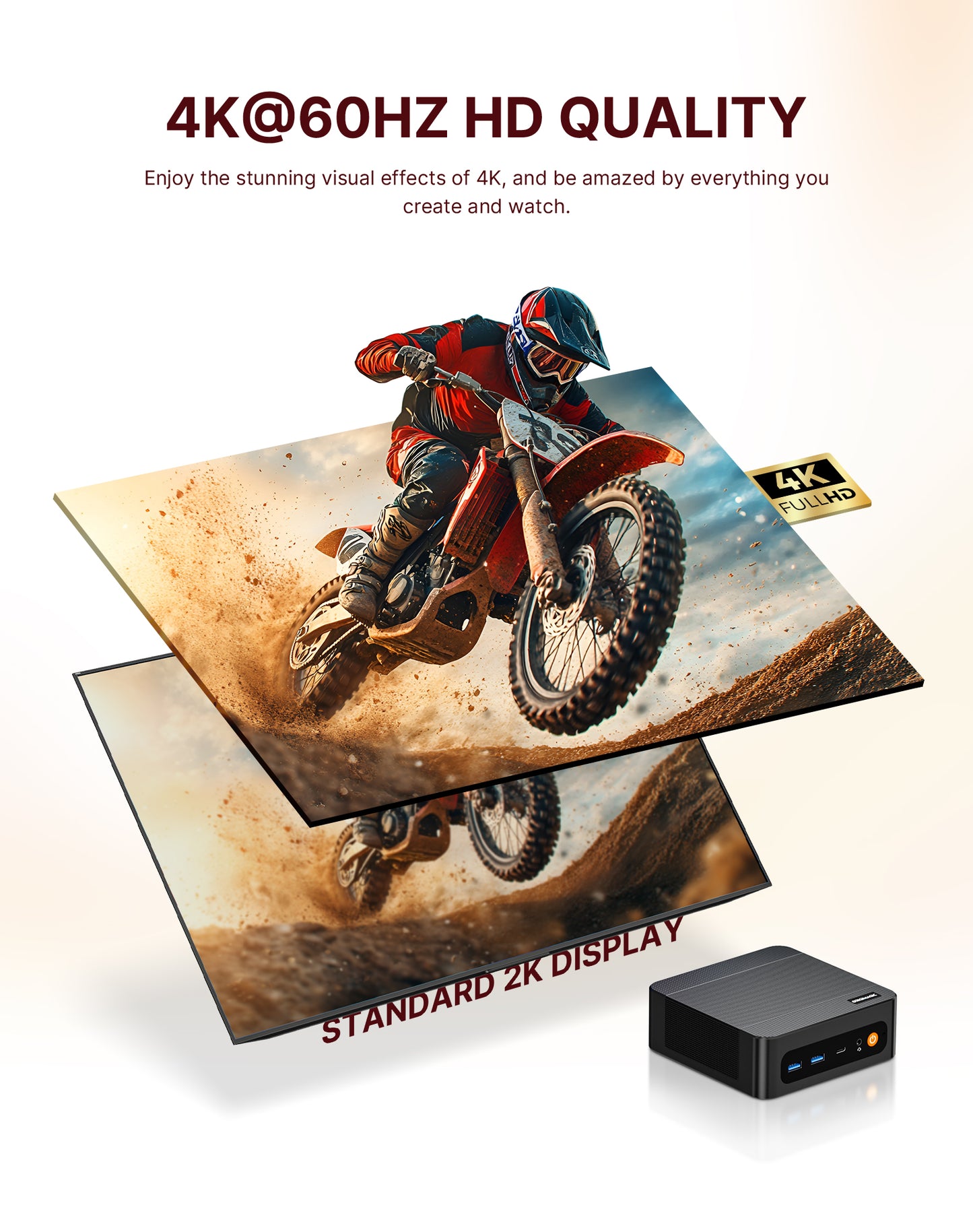 N4 Gaming Mini PC AMD Ryzen 9 6900HX(8C/16T,Up to 4.9Ghz) Windows 11 Pro 32GB DDR5 1TB M.2 NVME SSD Mini Desktop Computer/Dual Gigabit LAN/WiFi 6E/BT5.3/4K Triple Display(HDMI 2.0/DP/USB-C)