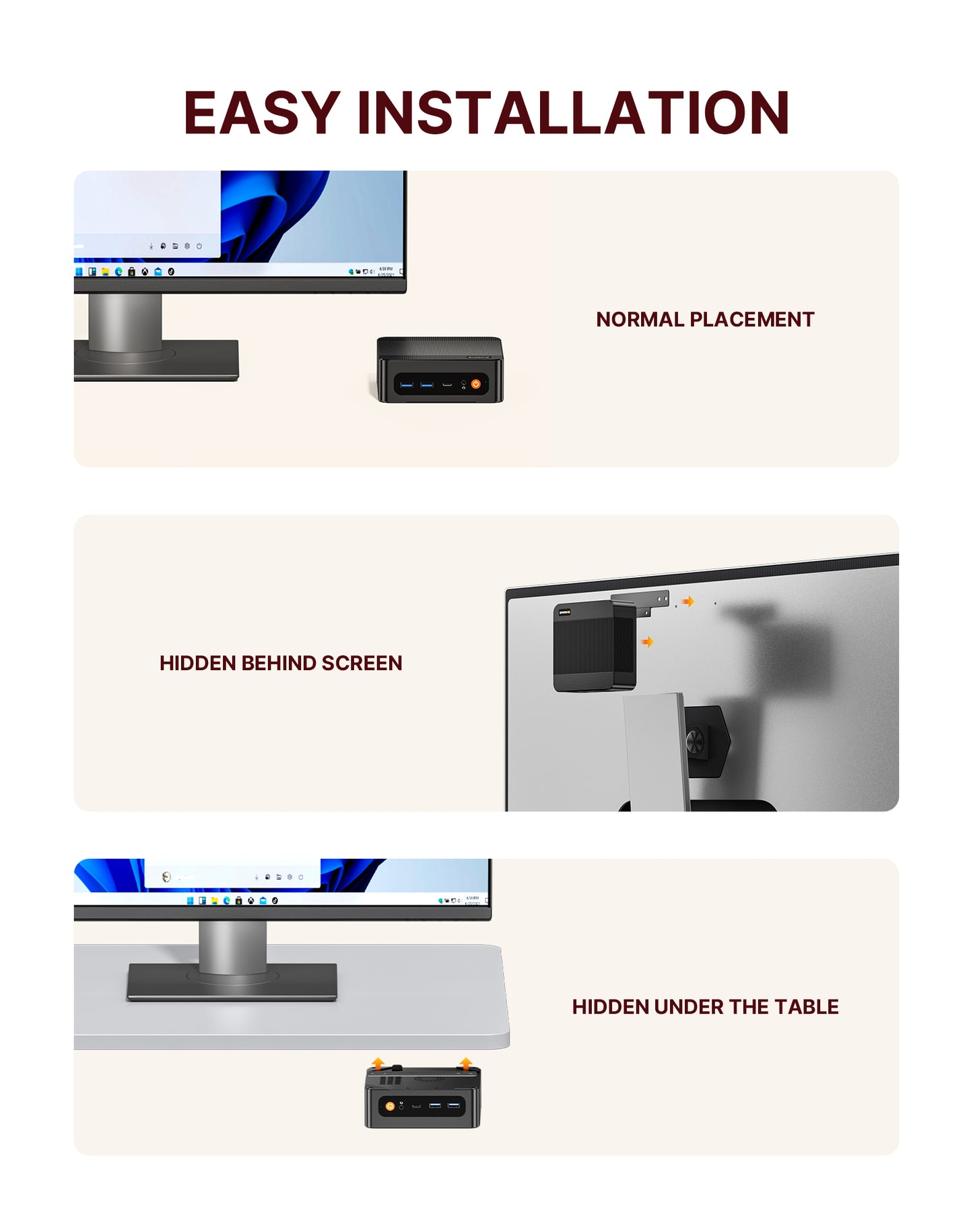 N4 Gaming Mini PC AMD Ryzen 9 6900HX(8C/16T,Up to 4.9Ghz) Windows 11 Pro 32GB DDR5 1TB M.2 NVME SSD Mini Desktop Computer/Dual Gigabit LAN/WiFi 6E/BT5.3/4K Triple Display(HDMI 2.0/DP/USB-C)